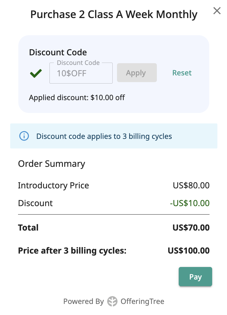 Applying Discount Codes at Checkout
