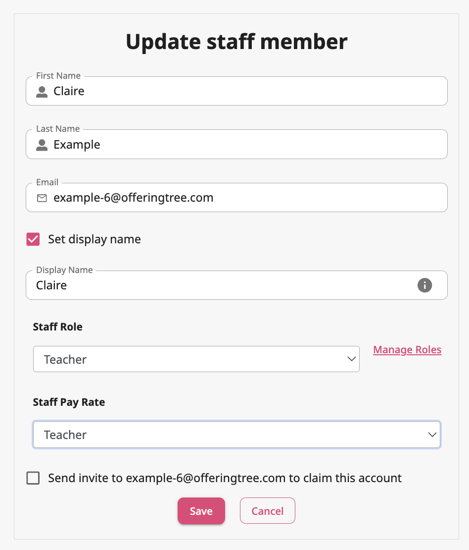 Selecting Pay Rate