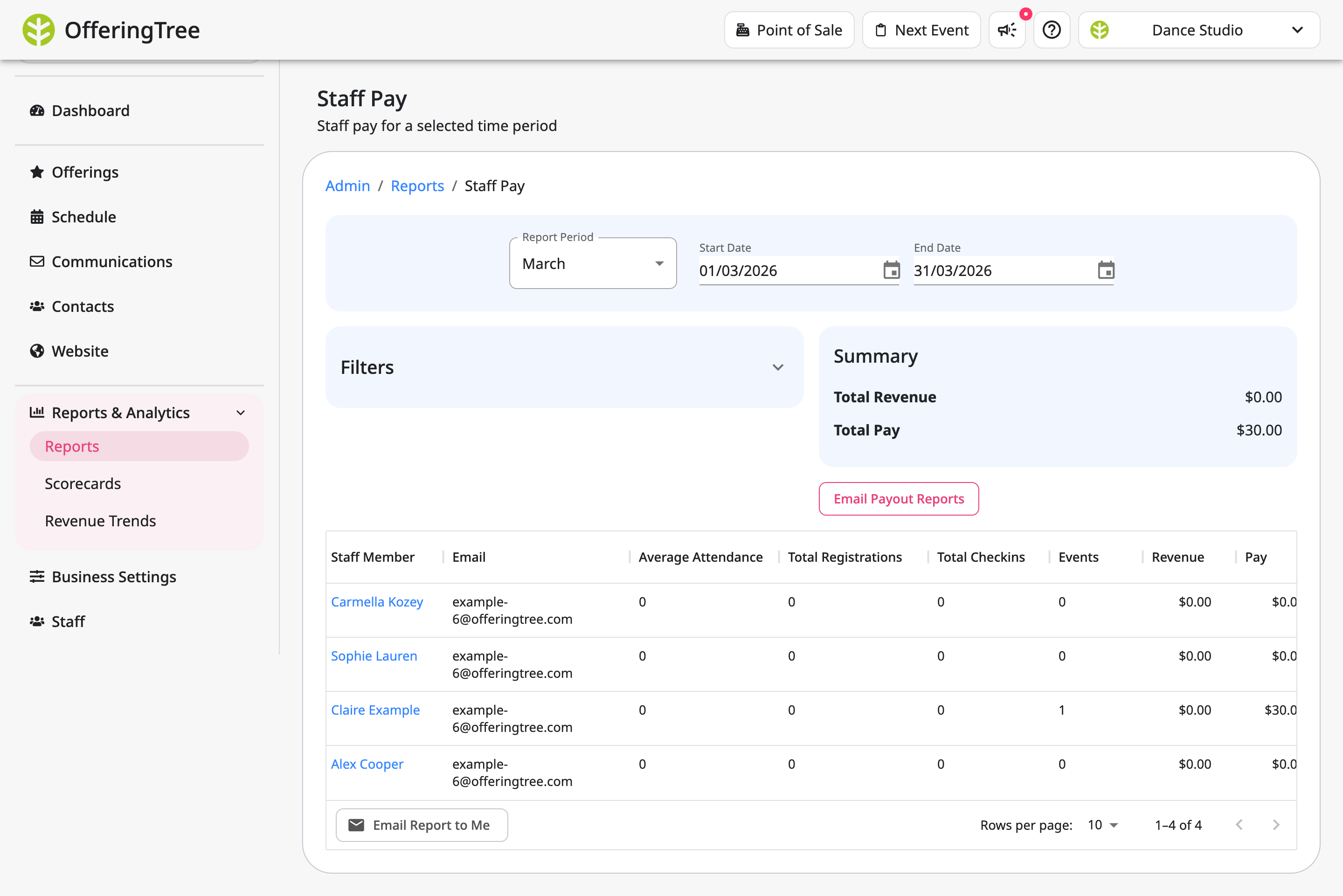 Staff Pay Reports