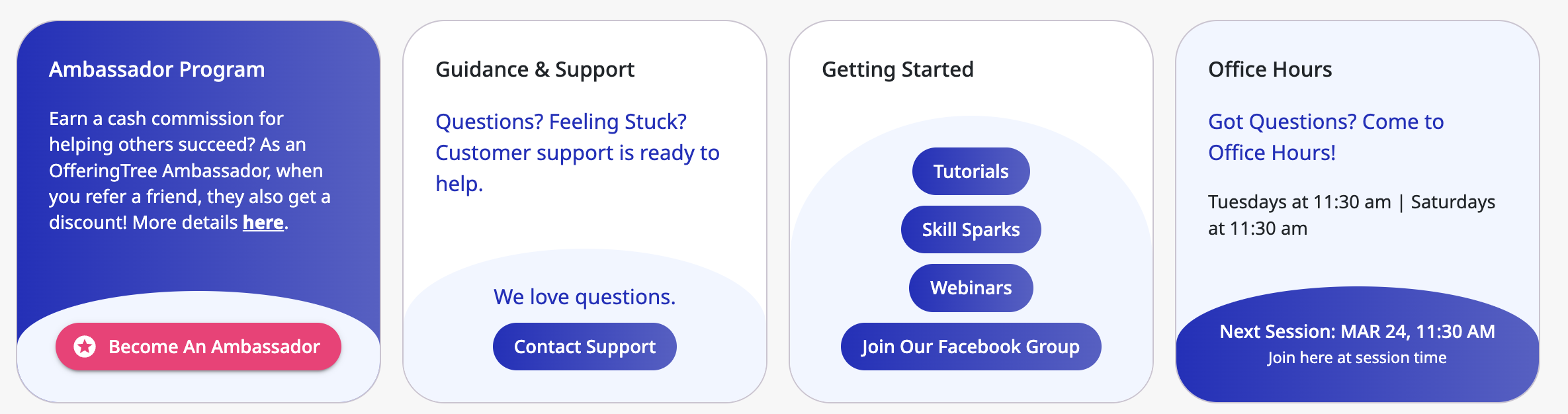Dashboard Update for Help and Skill Sparks