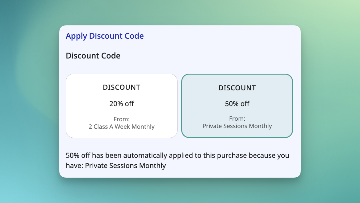 Auto Applied Discount