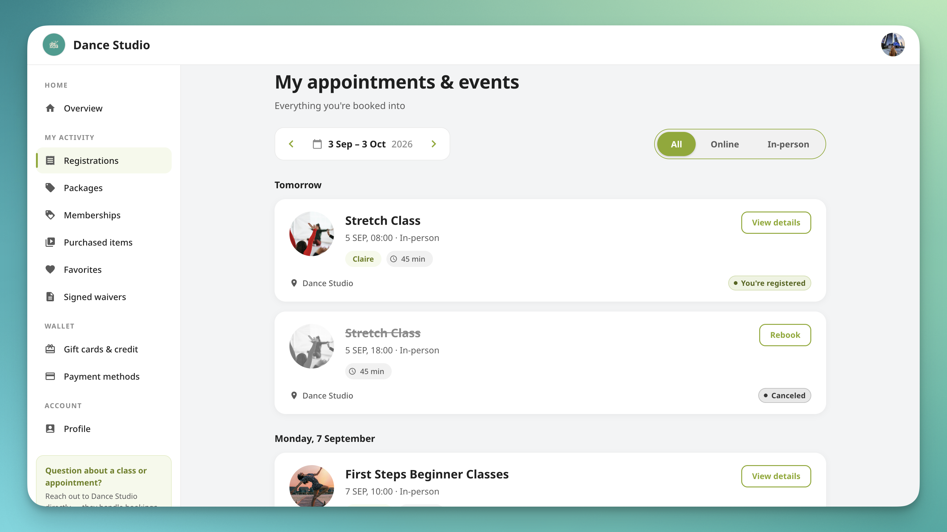 My registrations Client Dashboard.png